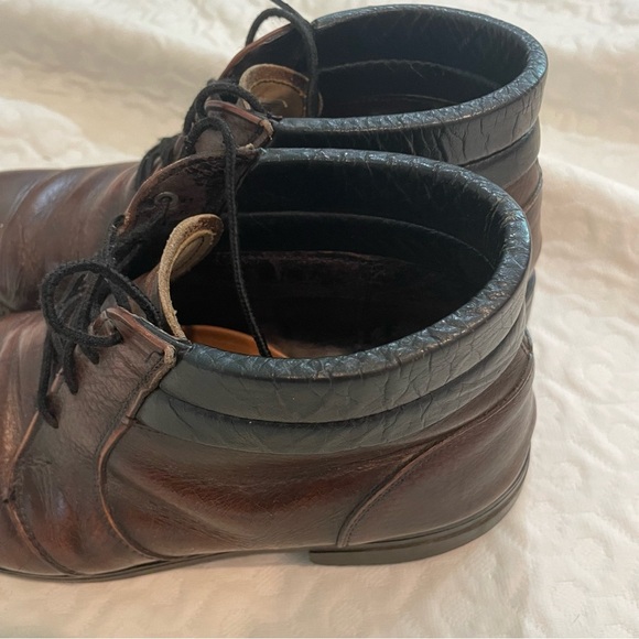 Vtg Mason USA Mens Sz 8.5 D Leather Work Ankle Lace Up Chukka Boots FAIR No Slip - Picture 5 of 13